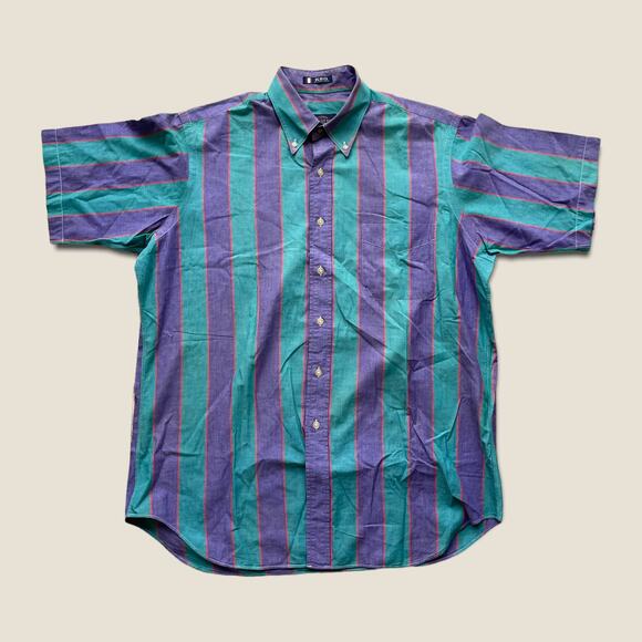 Vintage Kenneth Gordon Signature Striped Button Down Shirt L - Picture 1 of 4